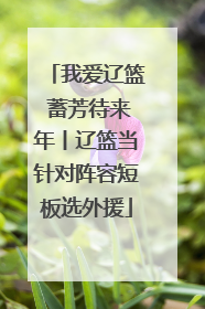 我爱辽篮 蓄芳待来年丨辽篮当针对阵容短板选外援