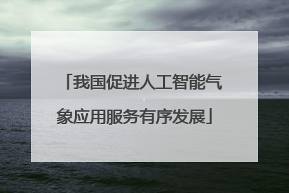 我国促进人工智能气象应用服务有序发展