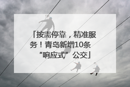 按需停靠，精准服务！青岛新增10条“响应式”公交