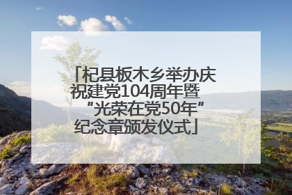 杞县板木乡举办庆祝建党104周年暨“光荣在党50年”纪念章颁发仪式