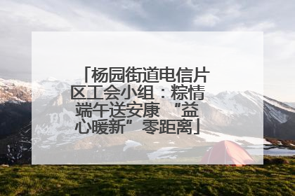 杨园街道电信片区工会小组：粽情端午送安康 “益心暖新”零距离
