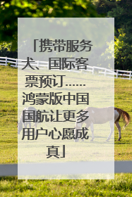 携带服务犬、国际客票预订……鸿蒙版中国国航让更多用户心愿成真