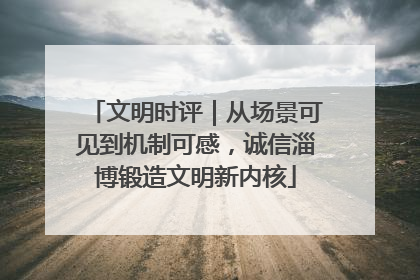 文明时评｜从场景可见到机制可感，诚信淄博锻造文明新内核