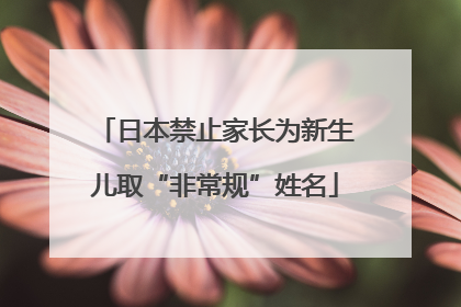 日本禁止家长为新生儿取“非常规”姓名