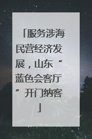 服务涉海民营经济发展，山东“蓝色会客厅”开门纳客