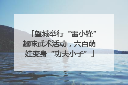 望城举行“雷小锋”趣味武术活动，六百萌娃变身“功夫小子”