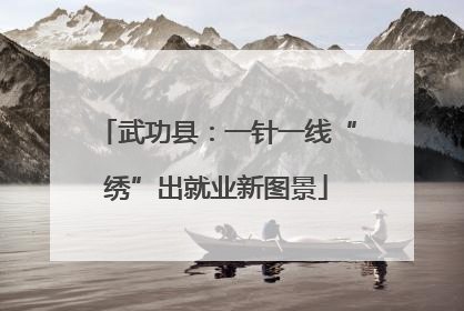 武功县：一针一线“绣”出就业新图景