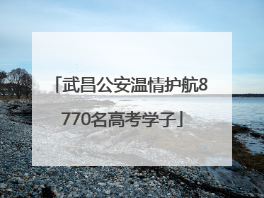 武昌公安温情护航8770名高考学子