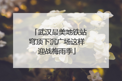 武汉最美地铁站穹顶下沉广场这样迎战梅雨季