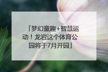 梦幻童趣+智慧运动！龙岩这个体育公园将于7月开园