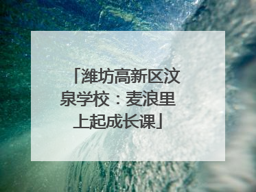 潍坊高新区汶泉学校：麦浪里上起成长课