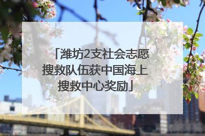 潍坊2支社会志愿搜救队伍获中国海上搜救中心奖励