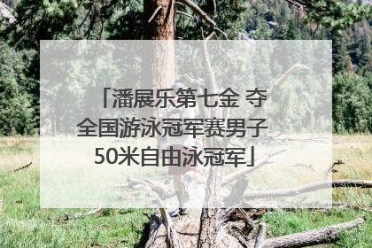 潘展乐第七金 夺全国游泳冠军赛男子50米自由泳冠军