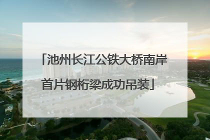 池州长江公铁大桥南岸首片钢桁梁成功吊装
