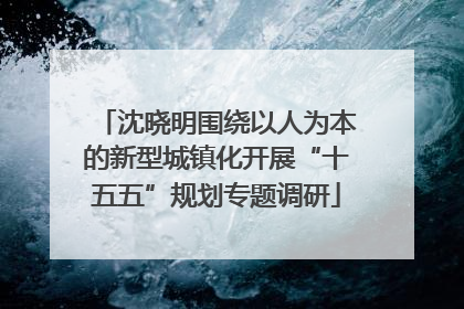 沈晓明围绕以人为本的新型城镇化开展“十五五”规划专题调研