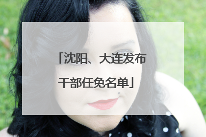沈阳、大连发布干部任免名单