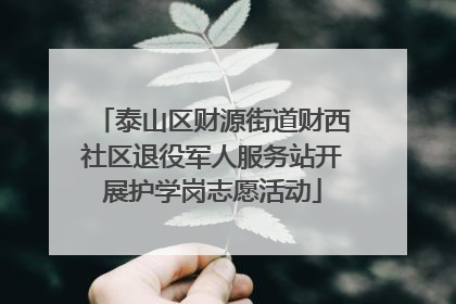 泰山区财源街道财西社区退役军人服务站开展护学岗志愿活动