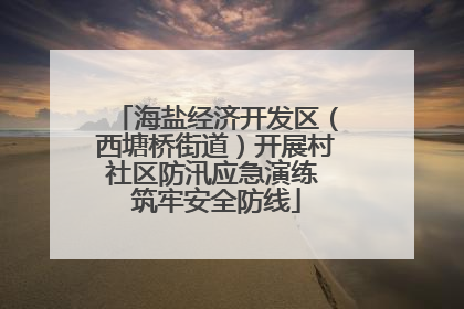海盐经济开发区（西塘桥街道）开展村社区防汛应急演练 筑牢安全防线