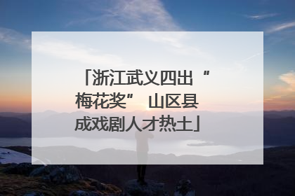 浙江武义四出“梅花奖” 山区县成戏剧人才热土