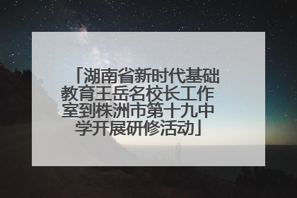 湖南省新时代基础教育王岳名校长工作室到株洲市第十九中学开展研修活动