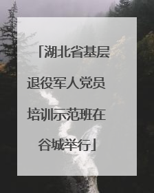 湖北省基层退役军人党员培训示范班在谷城举行