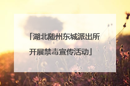 湖北随州东城派出所开展禁毒宣传活动