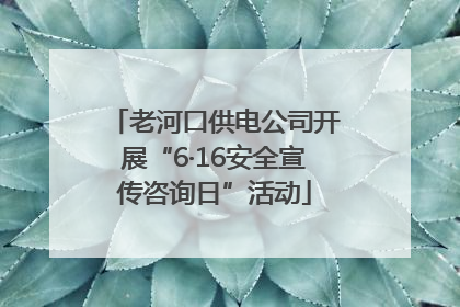 老河口供电公司开展“6·16安全宣传咨询日”活动