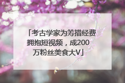 考古学家为筹措经费拥抱短视频，成200万粉丝美食大V