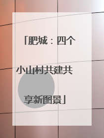 肥城：四个小山村共建共享新图景