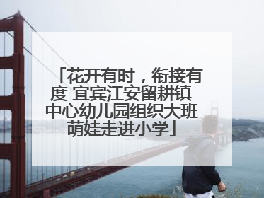 花开有时，衔接有度 宜宾江安留耕镇中心幼儿园组织大班萌娃走进小学