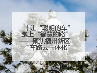 让“聪明的车”跑上“智慧的路”——聚焦福州新区“车路云一体化”项目实施工作