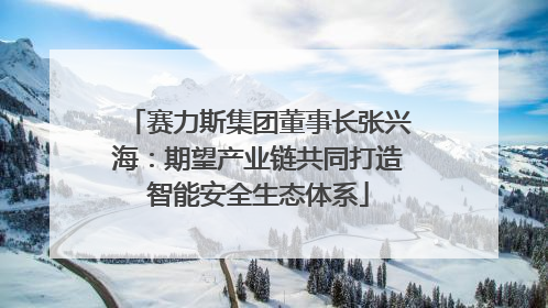 赛力斯集团董事长张兴海：期望产业链共同打造智能安全生态体系