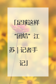 足球这样“团结”江苏｜记者手记