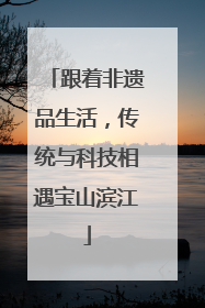 跟着非遗品生活，传统与科技相遇宝山滨江