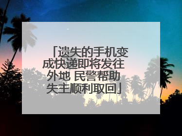 遗失的手机变成快递即将发往外地 民警帮助失主顺利取回