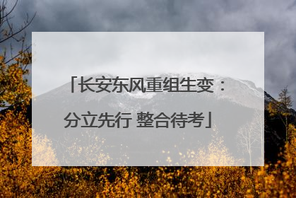 长安东风重组生变：分立先行 整合待考