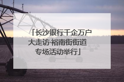 长沙银行千企万户大走访·裕南街街道专场活动举行