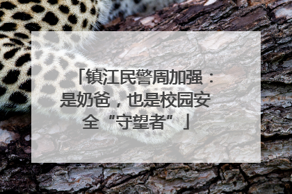 镇江民警周加强：是奶爸，也是校园安全“守望者”