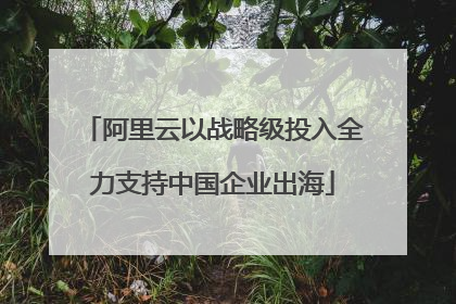 阿里云以战略级投入全力支持中国企业出海
