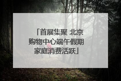 首展集聚 北京购物中心端午假期家庭消费活跃