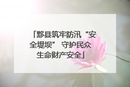 黟县筑牢防汛“安全堤坝” 守护民众生命财产安全