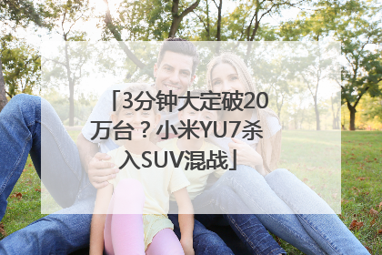 3分钟大定破20万台？小米YU7杀入SUV混战
