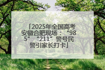 2025年全国高考安徽合肥现场：“985”“211”警号民警引家长打卡