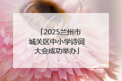 2025兰州市城关区中小学诗词大会成功举办