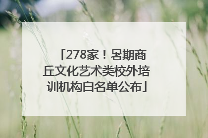 278家！暑期商丘文化艺术类校外培训机构白名单公布