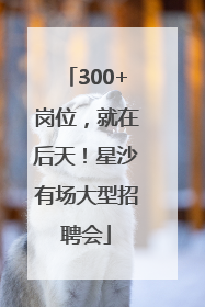 300+岗位，就在后天！星沙有场大型招聘会