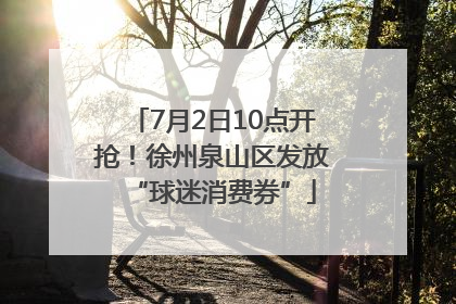 7月2日10点开抢！徐州泉山区发放“球迷消费券”