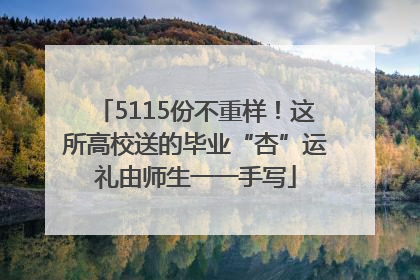 5115份不重样！这所高校送的毕业“杏”运礼由师生一一手写