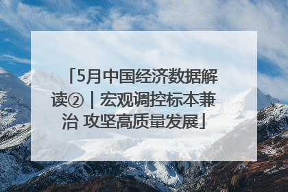 5月中国经济数据解读②｜宏观调控标本兼治 攻坚高质量发展