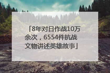 8年对日作战10万余次，6554件抗战文物讲述英雄故事